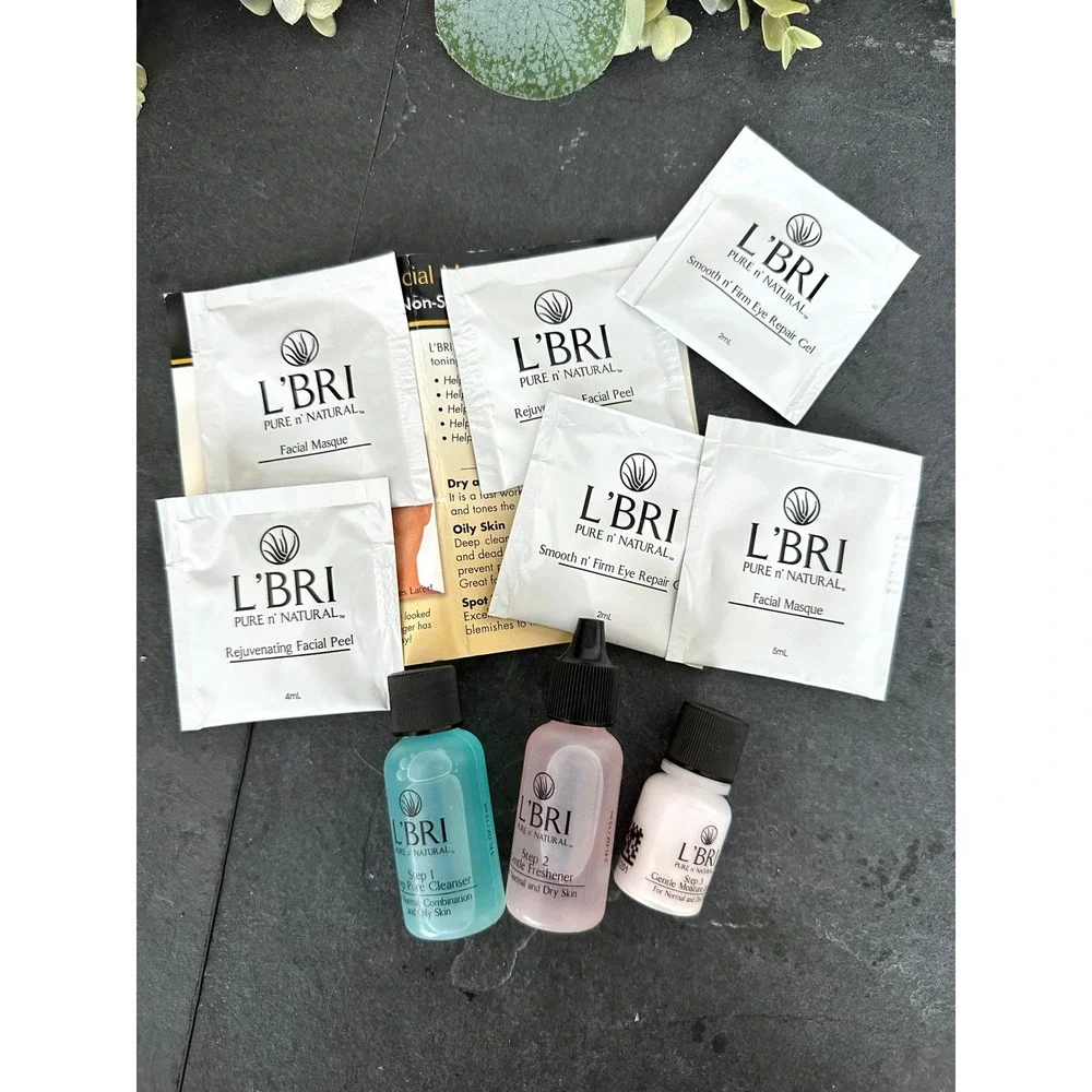 l'Bri sample lot facial masque cleanser skin care